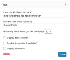 Add an RSS Feed to WordPress