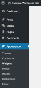 WordPress appearance